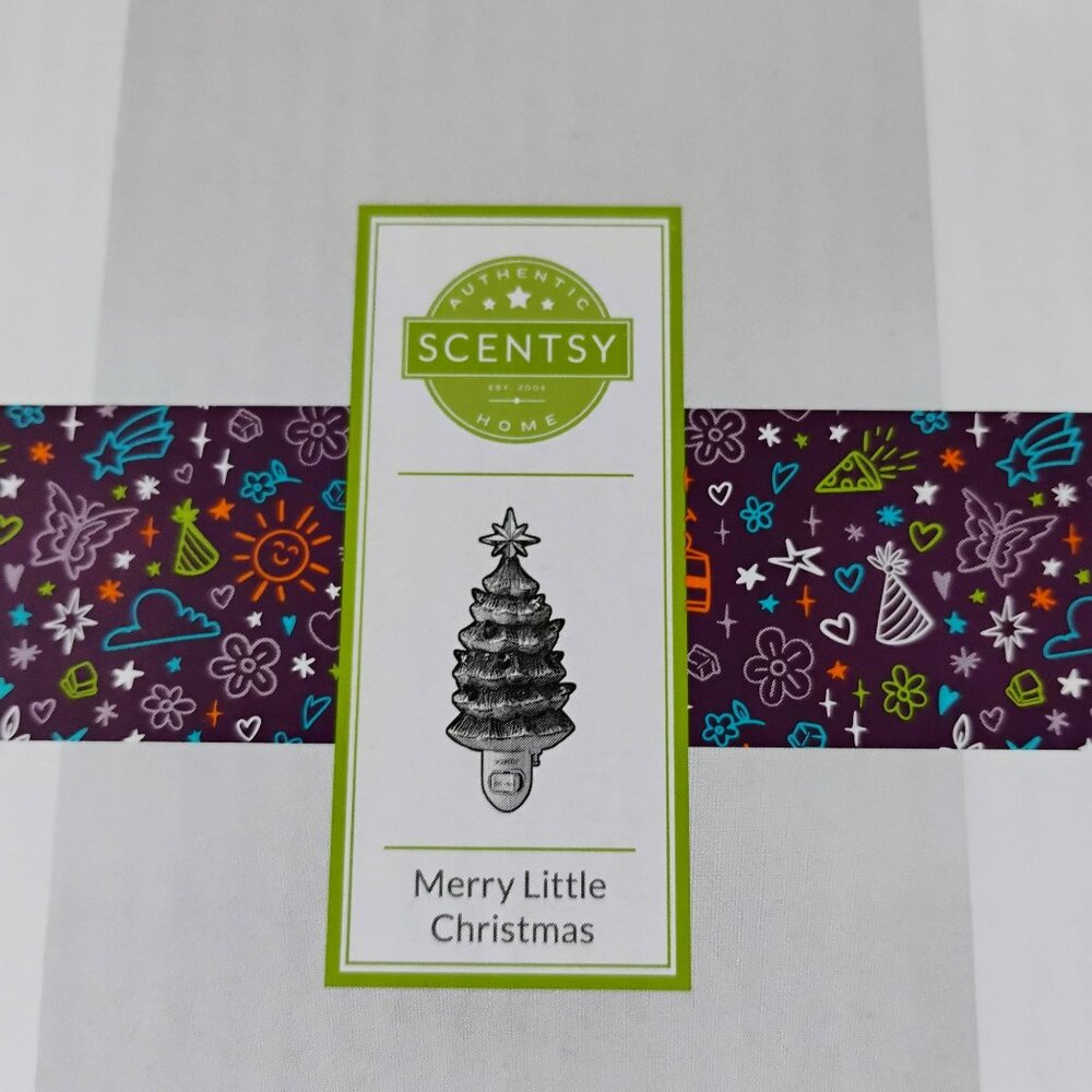Merry Little Christmas Scentsy Wax Warmer Ceramic Tree With Box 7" Tall - Picture 3 of 10